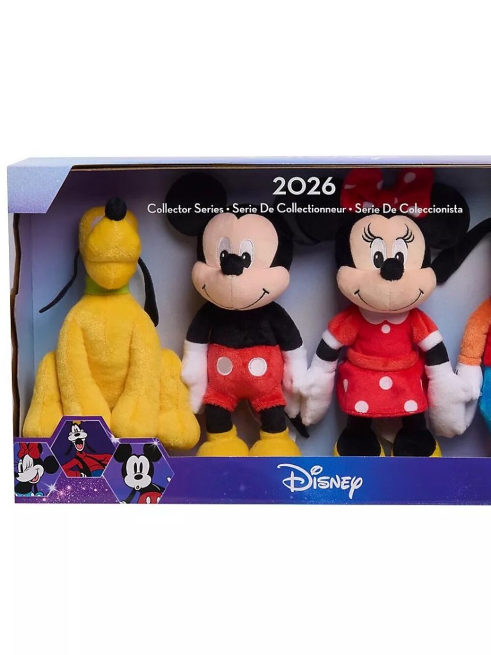 Official "Limited" Disney Assorted Plush Collector Set, 2026 4 pack" New In Box"